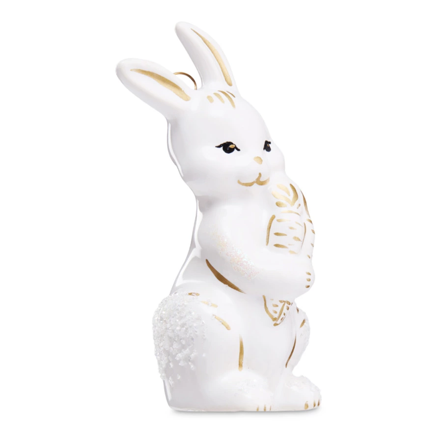 Игрушка елочная фигурка Bartosh Заяц 10 см, фарфор, п/к-sale