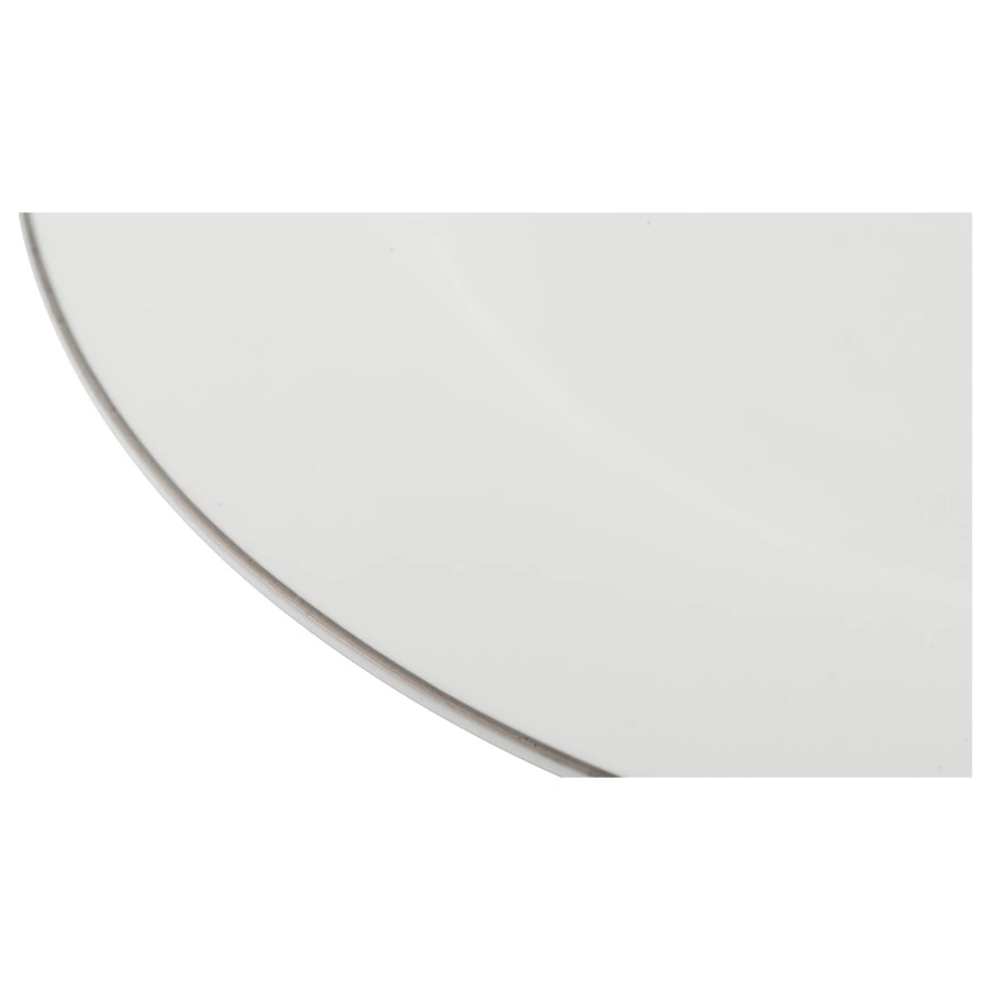 Тарелка обеденная Royal Worcester Интуиция Платиновый кант 27 см, фарфор костяной