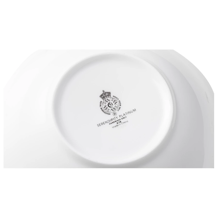 Салатник Royal Worcester Интуиция Платиновый кант 16 см, фарфор костяной