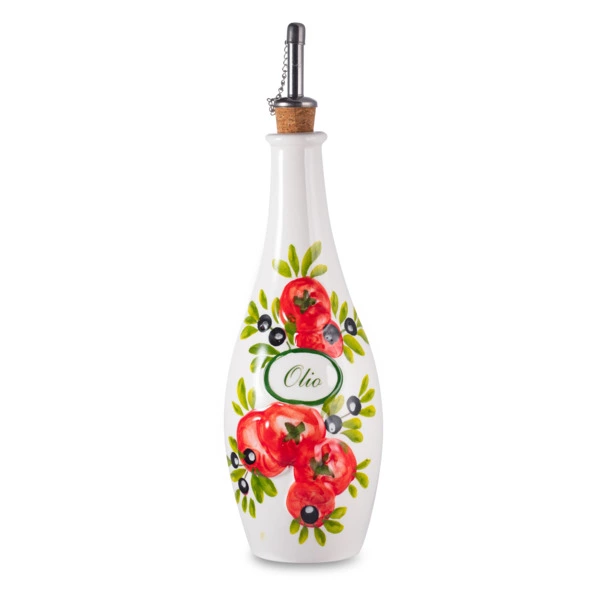 Бутылка для масла Edelweiss Томаты и оливки 27 см, керамика