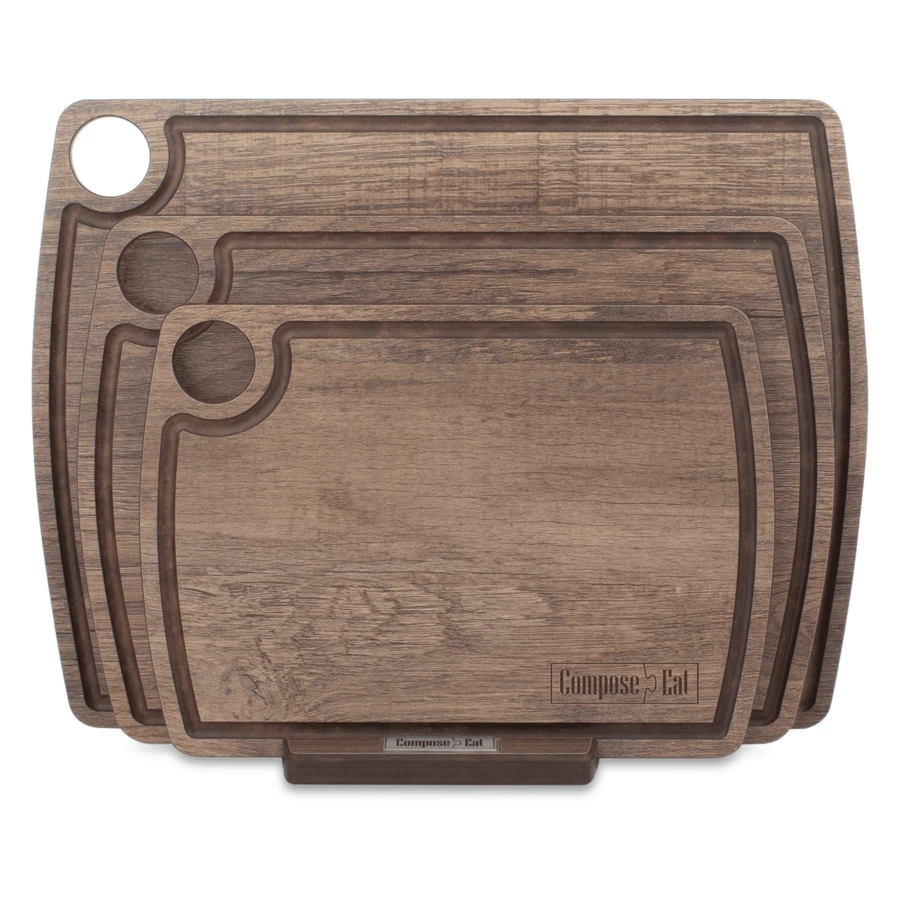 Набор разделочных досок на подставке ComposeEat Fashion 3 шт, композит,  дуб, п/к