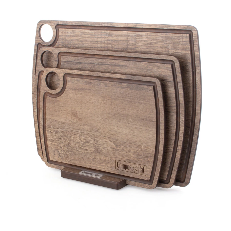 Набор разделочных досок на подставке ComposeEat Fashion 3 шт, композит,  дуб, п/к
