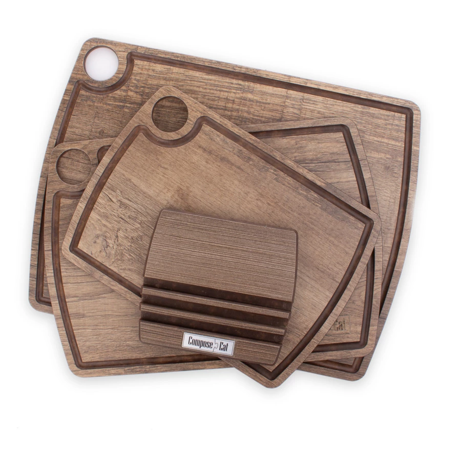 Набор разделочных досок на подставке ComposeEat Fashion 3 шт, композит,  дуб, п/к