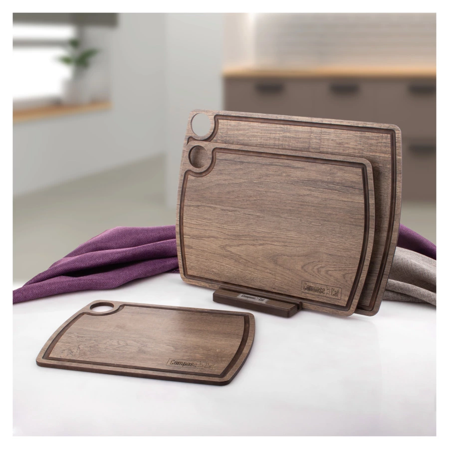 Набор разделочных досок на подставке ComposeEat Fashion 3 шт, композит,  дуб, п/к