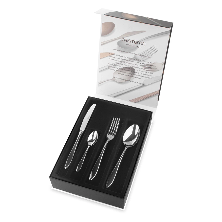 Набор столовых приборов CRISTEMA Colombo на 6 персон 24 предмета, сталь нержавеющая, п/к