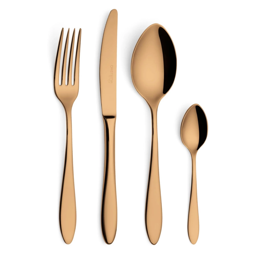 Набор столовых приборов CRISTEMA Colombo на 6 персон 24 предмета, сталь нержавеющая, медный, п/к