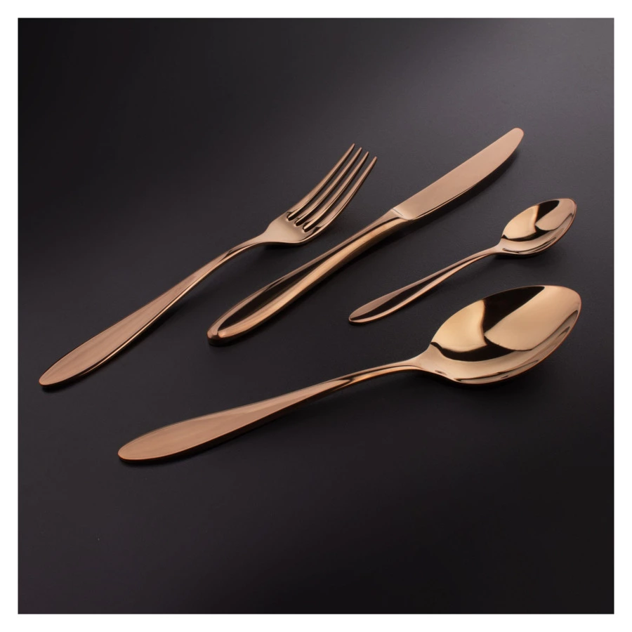 Набор столовых приборов CRISTEMA Colombo на 6 персон 24 предмета, сталь нержавеющая, медный, п/к