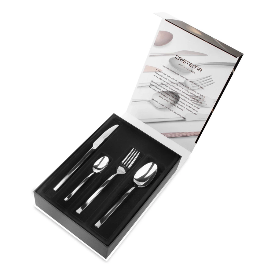 Набор столовых приборов CRISTEMA Milan на 6 персон 24 предмета, сталь нержавеющая, п/к