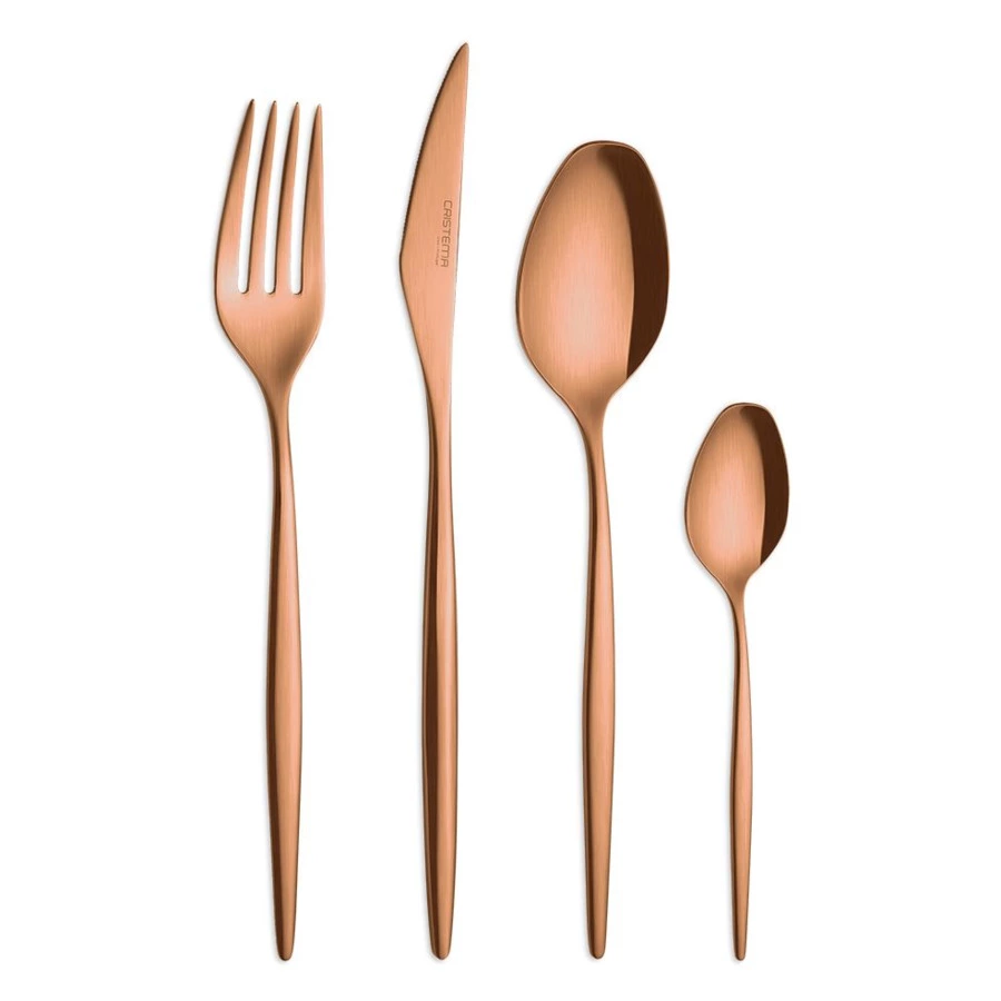 Набор столовых приборов CRISTEMA Rabat на 6 персон 24 предмета, сталь нержавеющая, медный, п/к