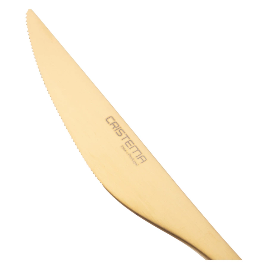 Набор столовых приборов CRISTEMA Rabat на 6 персон 24 предмета, сталь нержавеющая, золотой, п/к