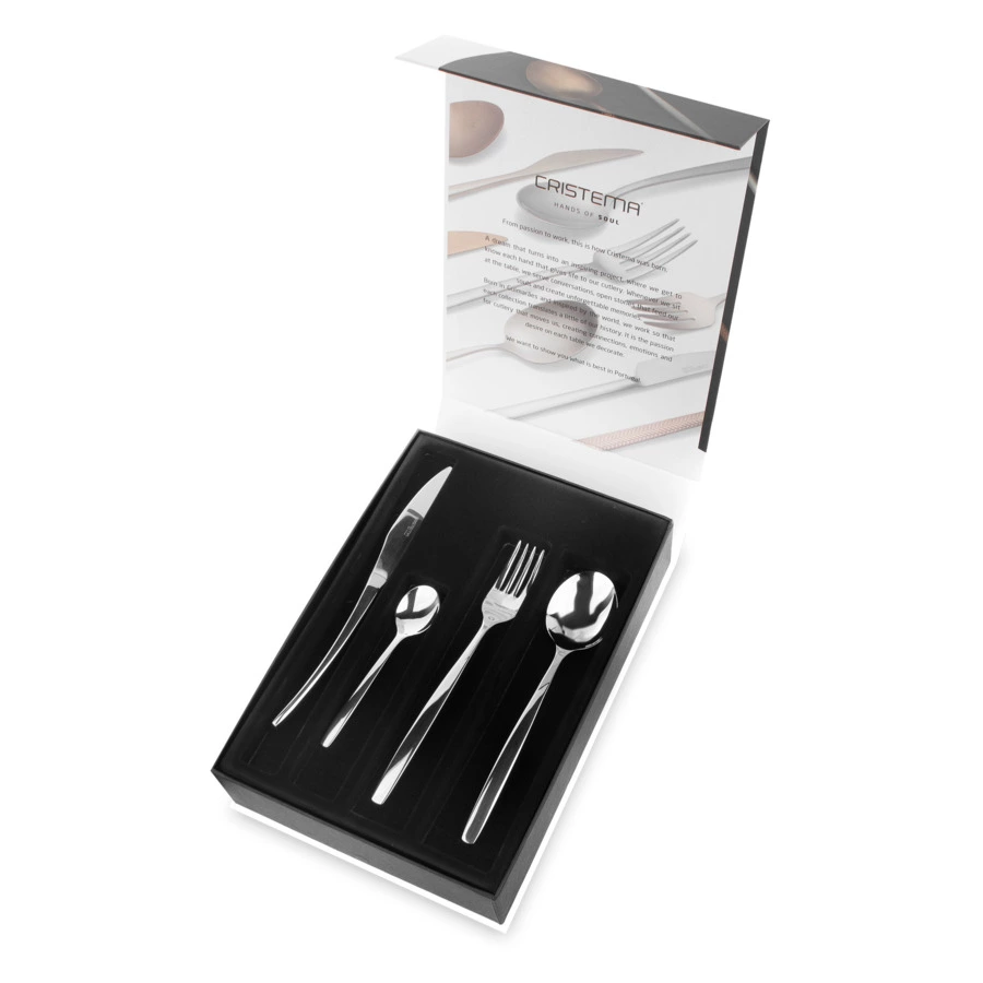 Набор столовых приборов CRISTEMA Athens на 6 персон 24 предмета, сталь нержавеющая, п/к