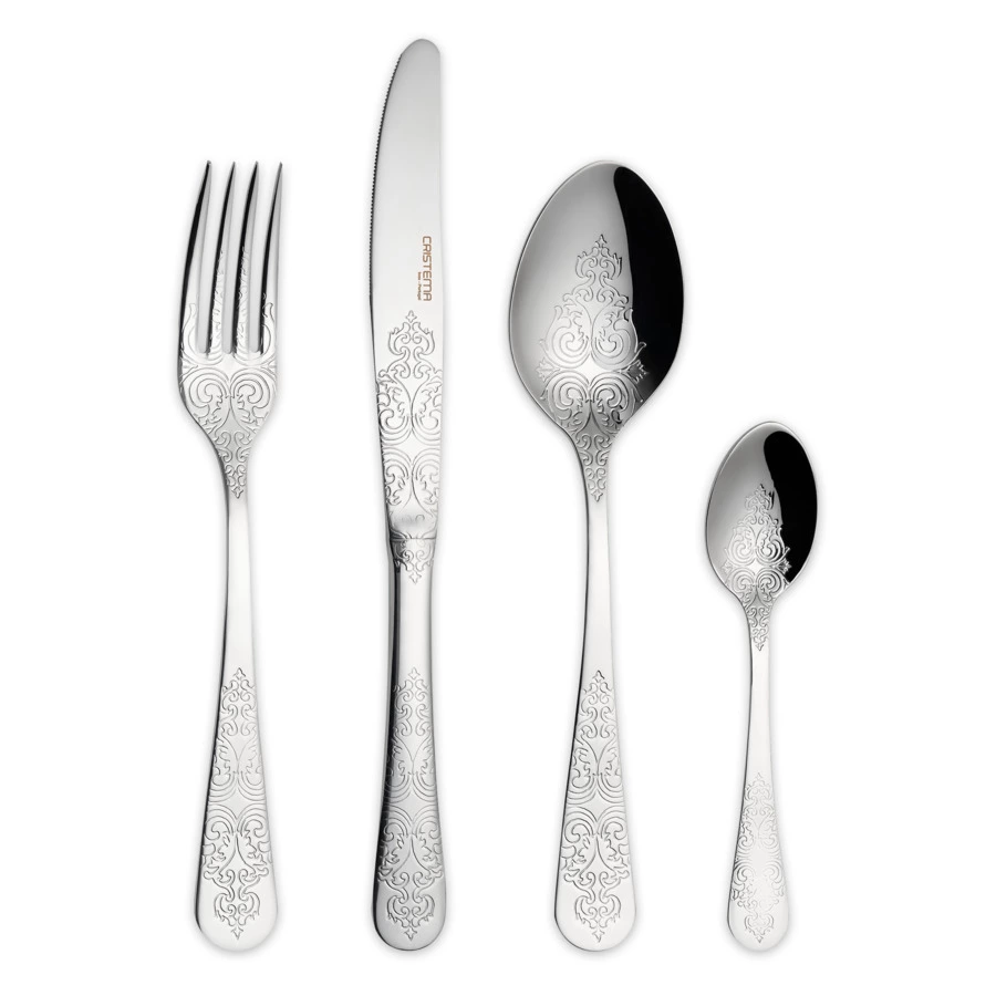 Набор столовых приборов CRISTEMA Antique на 6 персон 24 предмета, сталь нержавеющая, п/к