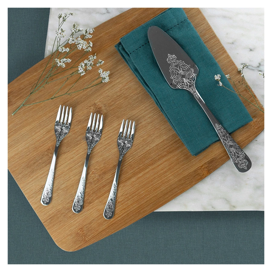 Набор столовых приборов CRISTEMA Antique на 6 персон 24 предмета, сталь нержавеющая, п/к