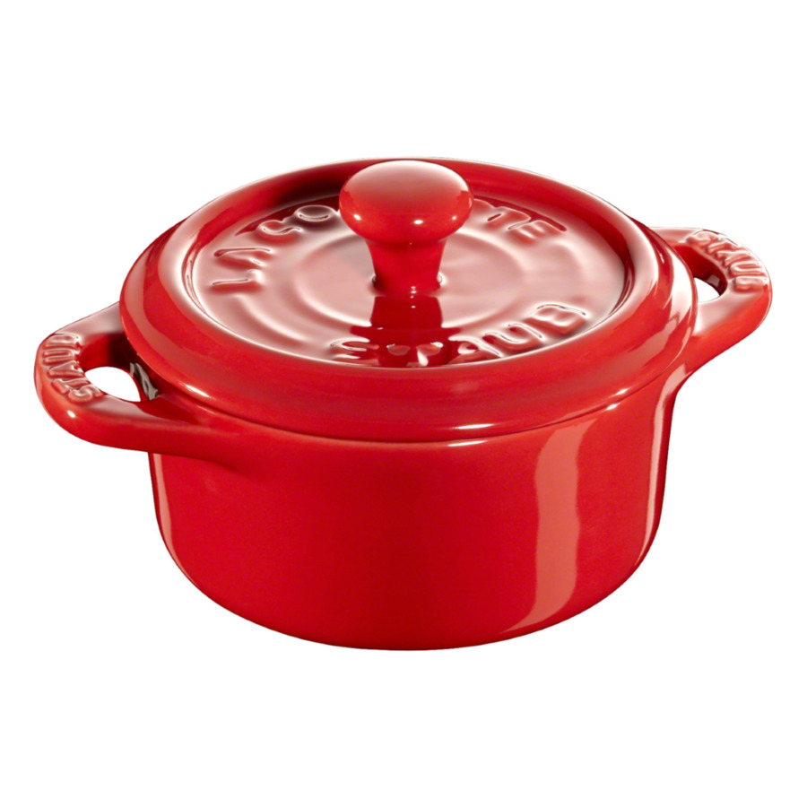 Мини-кокот Staub Ceramic круглый 14х10х7 см, керамика, вишневый, п/к