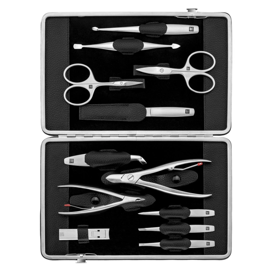 Набор маникюрный Zwilling Beauty Premium 12 предметов, сталь матовая, черный, п/к