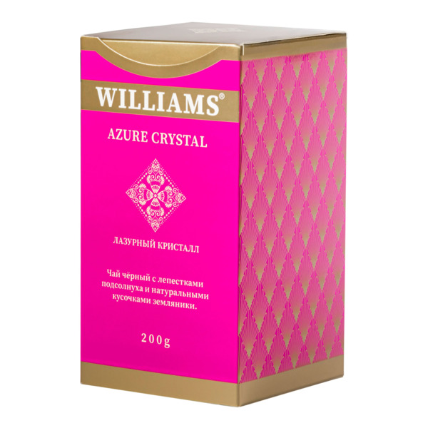 Чай черный цейлонский листовой WILLIAMS Azure Crystal с подсолнечником и земляникой 200 г