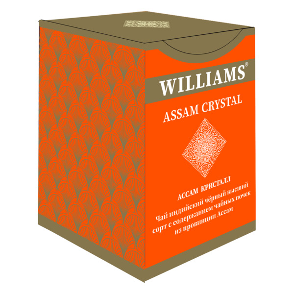 Чай черный индийский листовой WILLIAMS Assam Crystal с высоким содержанием чайных почек 100 г