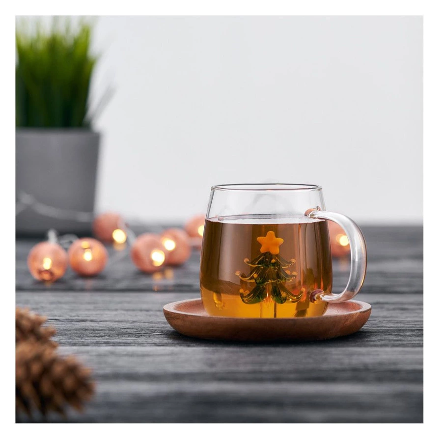 Термокружка Walmer Christmas Tree 350 мл, стекло боросиликатное , п/к