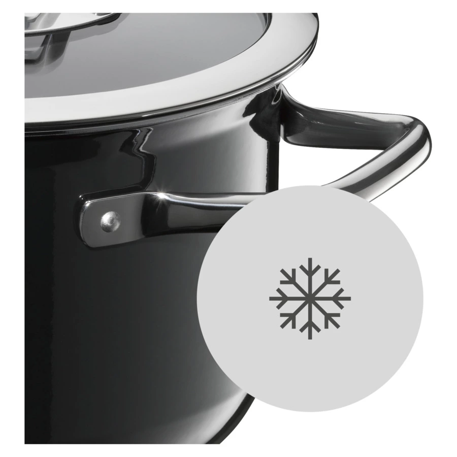 Кастрюля WMF Fusiontec Compact 18 см, сталь нержавеющая, черная