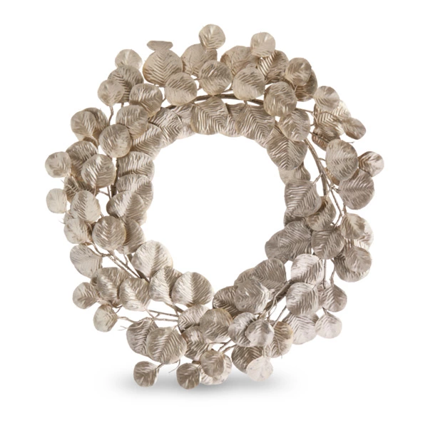 Венок из эвкалипта Best decor place 51 см, пластик, шампань