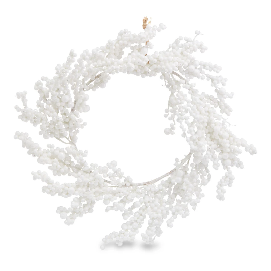 Венок из ягод Best decor place 46 см, пластик, белое