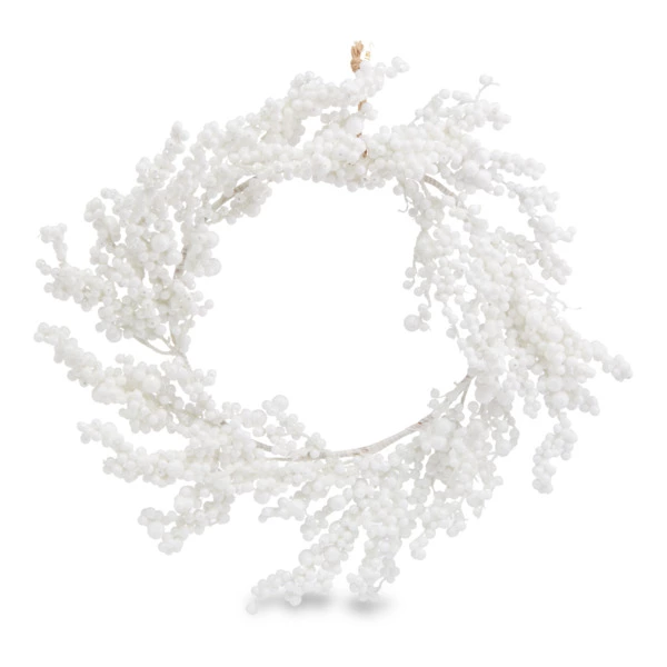 Венок из ягод Best decor place 46 см, пластик, белое