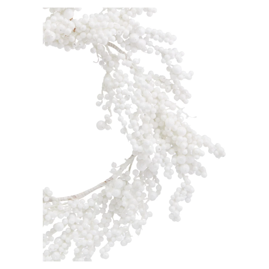Венок из ягод Best decor place 46 см, пластик, белое