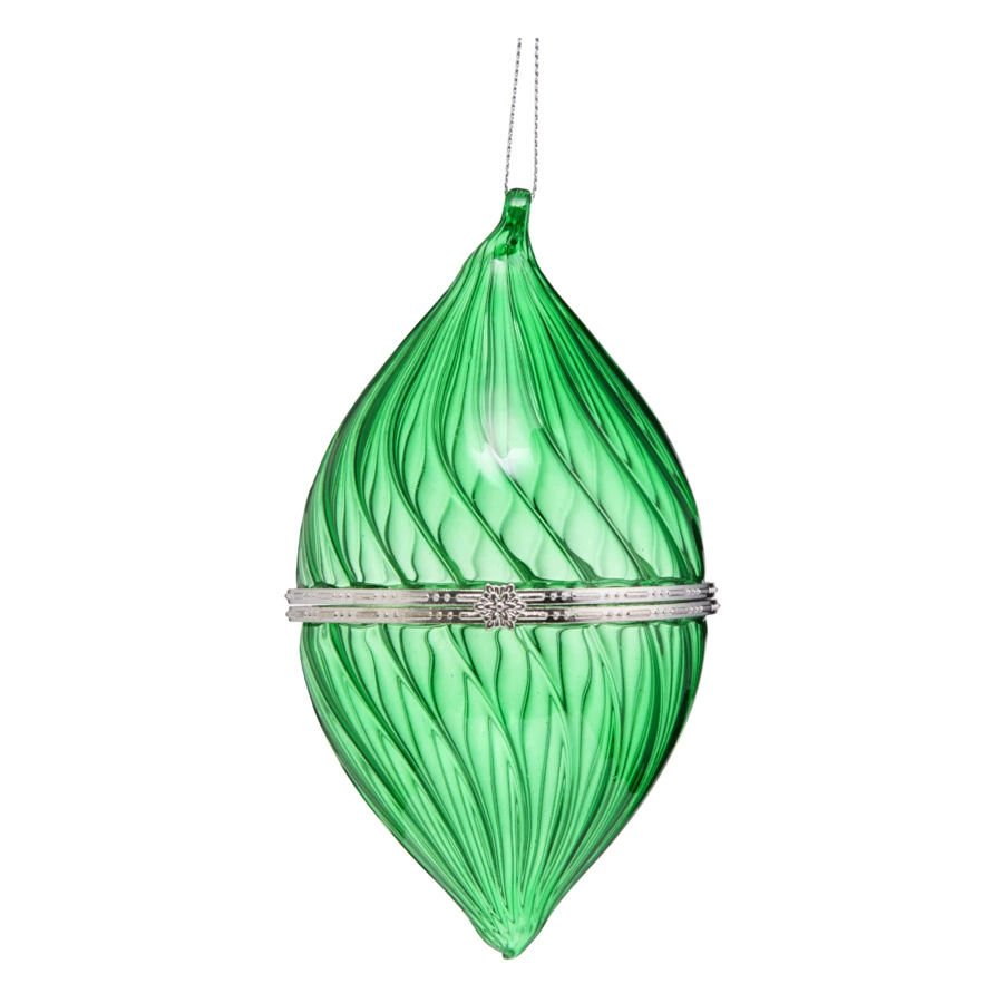 Украшение подвесное Best decor place Шкатулка 8x13 см, стекло, зеленое