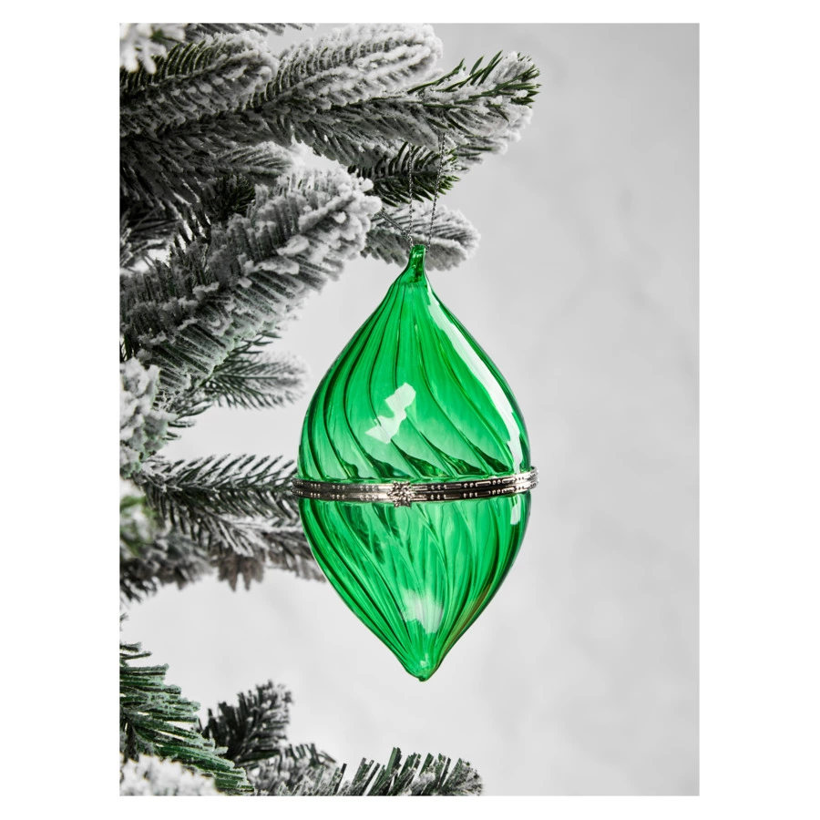 Украшение подвесное Best decor place Шкатулка 8x13 см, стекло, зеленое