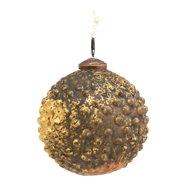 Игрушка елочная шар Best decor place 10 см, стекло, золотая