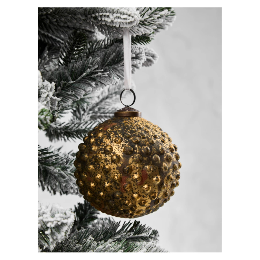 Игрушка елочная шар Best decor place 10 см, стекло, золотая