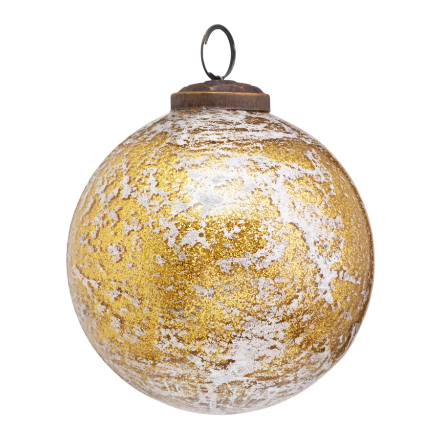 Игрушка елочная шар Best decor place 10 см, стекло, золотая