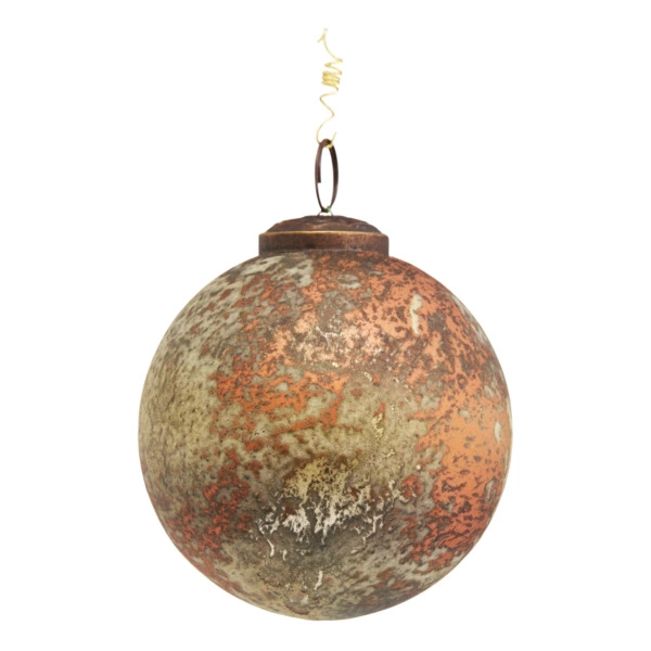Игрушка елочная шар Best decor place 10 см, стекло, медная