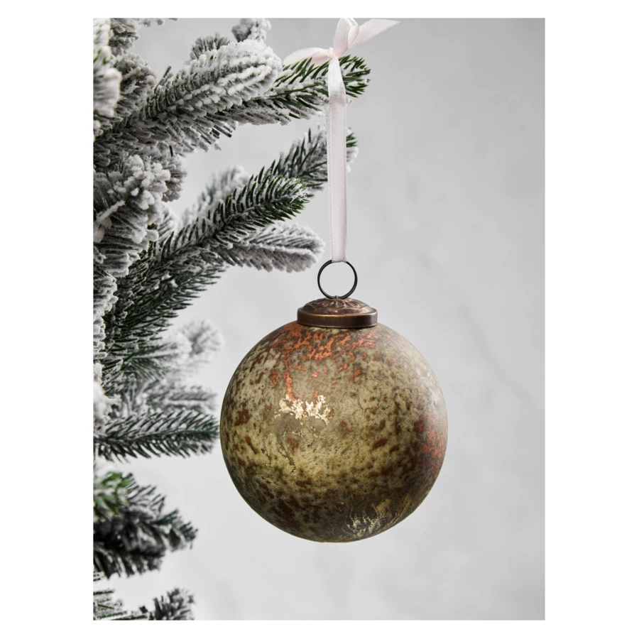 Игрушка елочная шар Best decor place 10 см, стекло, медная