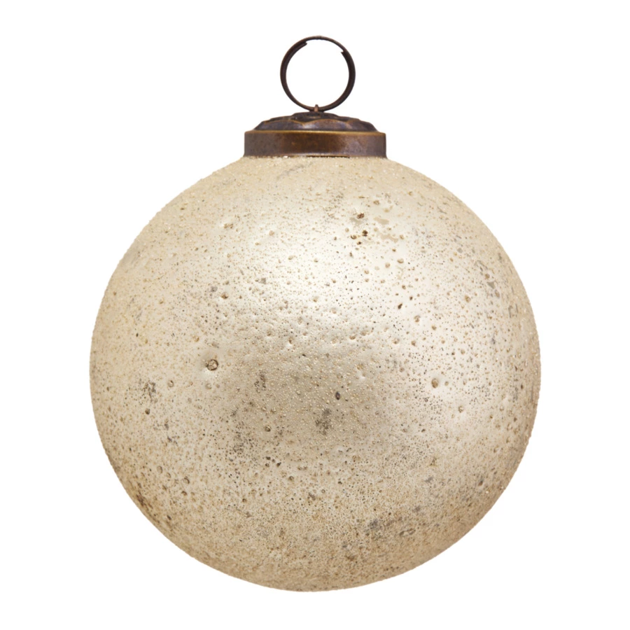 Игрушка елочная шар Best decor place 10 см, стекло, серебристая