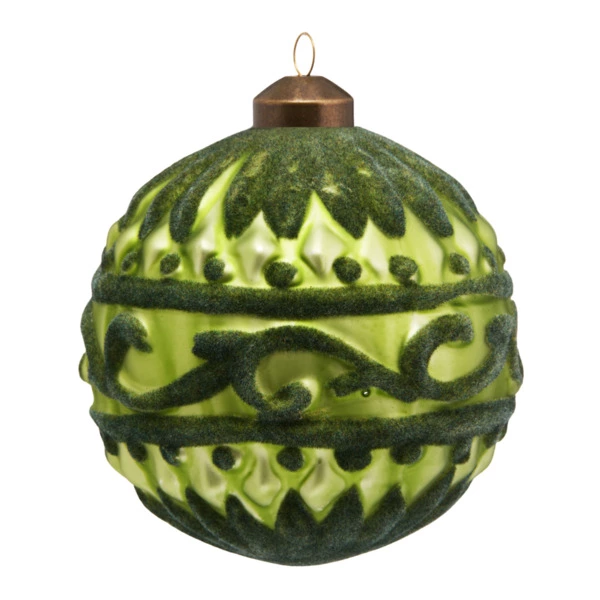 Игрушка елочная шар Best decor place 10 см, стекло, зеленая