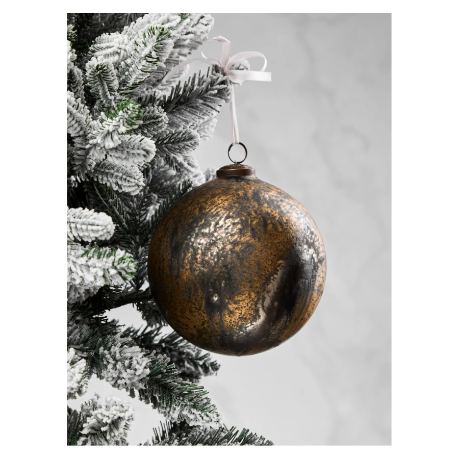 Игрушка елочная шар Best decor place 15 см, стекло, черная