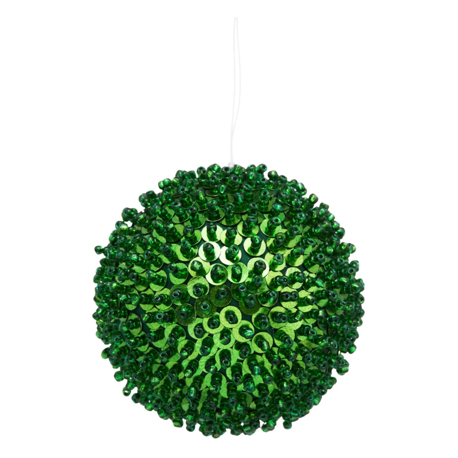 Игрушка елочная шар Best decor place 8 см, стекло, пластик, зеленая