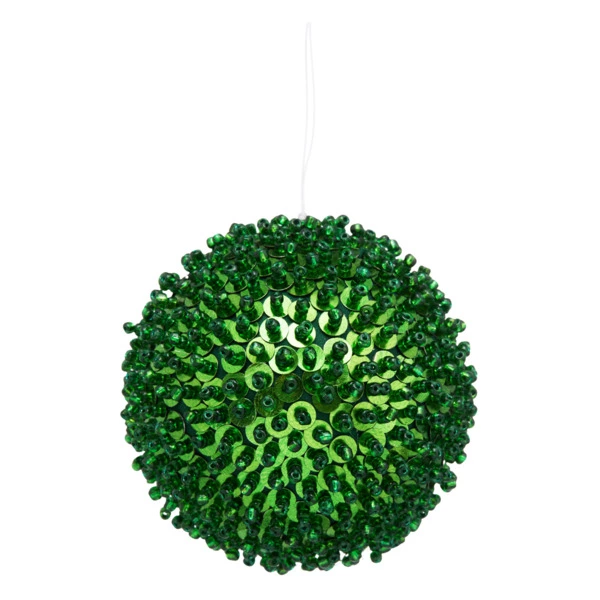 Игрушка елочная шар Best decor place 8 см, стекло, пластик, зеленая