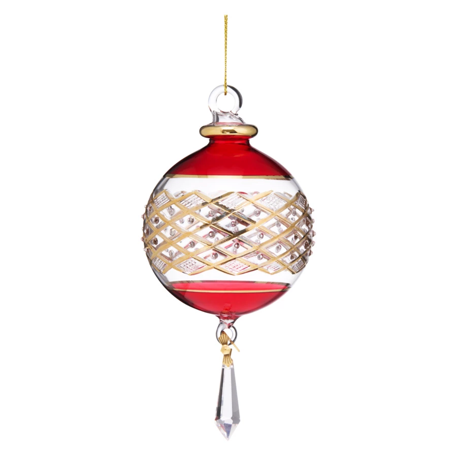 Игрушка елочная шар Best decor place 8 cм, стекло, красная