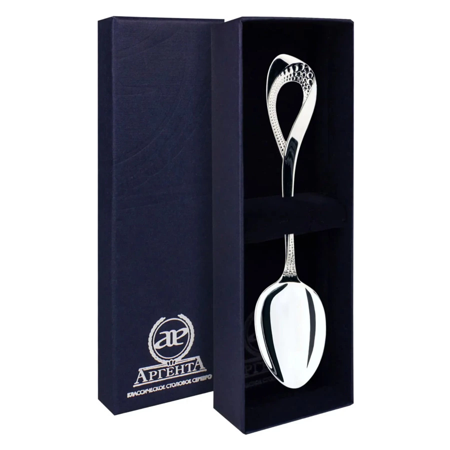 Ложка чайная в футляре АргентА От Души Мимоза 20,3 г, серебро 925