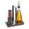 Набор бутылок для масла и уксуса на подставке Gefu X-PLOSION 17х8х25 см, сталь нержавеющая, дерево,