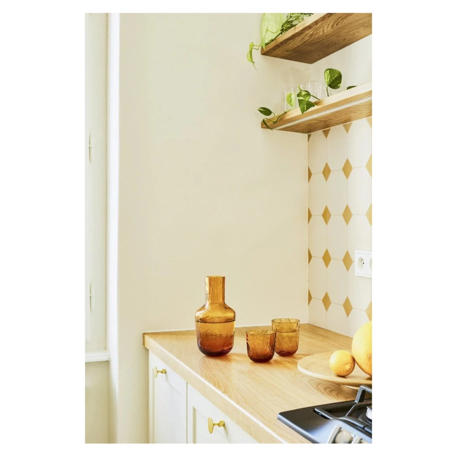 Стакан Klimchi Кора 200 мл, богемское стекло, янтарный