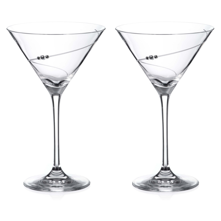 Набор бокалов для мартини Diamante Силуэт 210 мл, 2 шт, стекло хрустальное, п/к