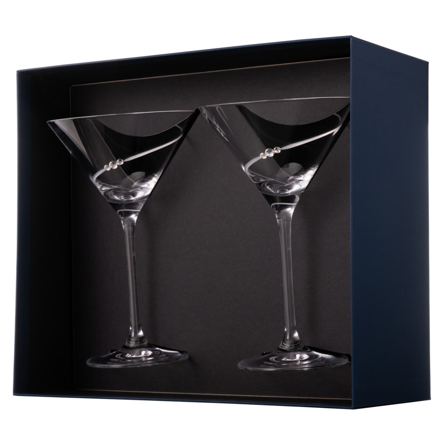 Набор бокалов для мартини Diamante Силуэт 210 мл, 2 шт, стекло хрустальное, п/к