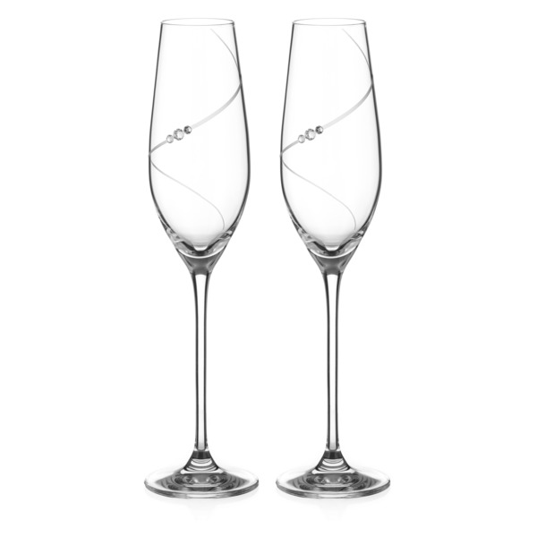 Набор бокалов для шампанского Diamante Силуэт 210 мл, 2 шт, стекло хрустальное, п/к