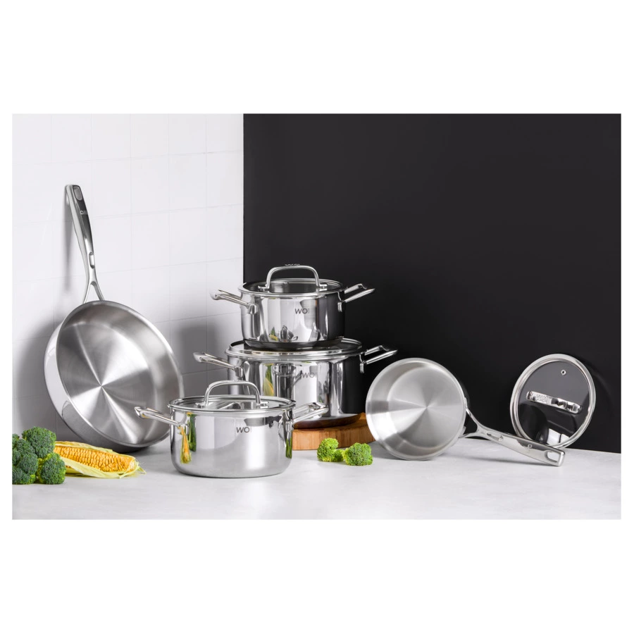 Кастрюля со стеклянной крышкой WO HOME Verona 2,5 л, 18х10 см, сталь нержавеющая 18/10, п/к