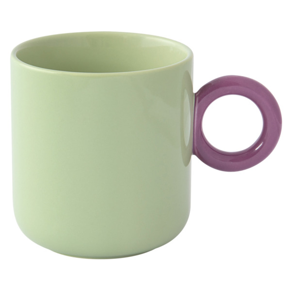 Кружка для чая и кофе Easy Life Creative 350 мл, фарфор твердый, зеленая, п/к