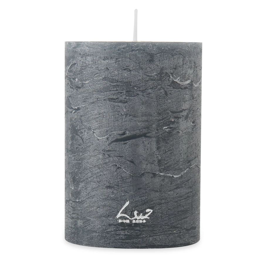 Свеча цилиндрическая Luz your senses Рустик 7х10 см, базальт