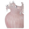 Ваза стеклянная Rasteli Роялти 12,5 см, h19,5 см, розовая  матовая